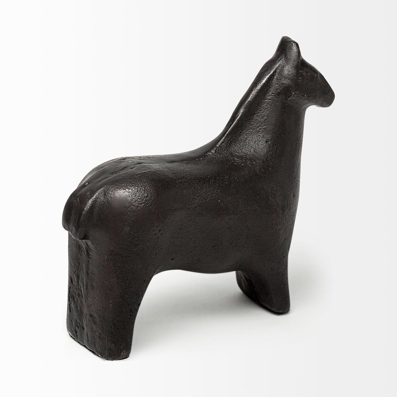 Mercana Sphynx Black Cast Aluminum Horse Shaped Object