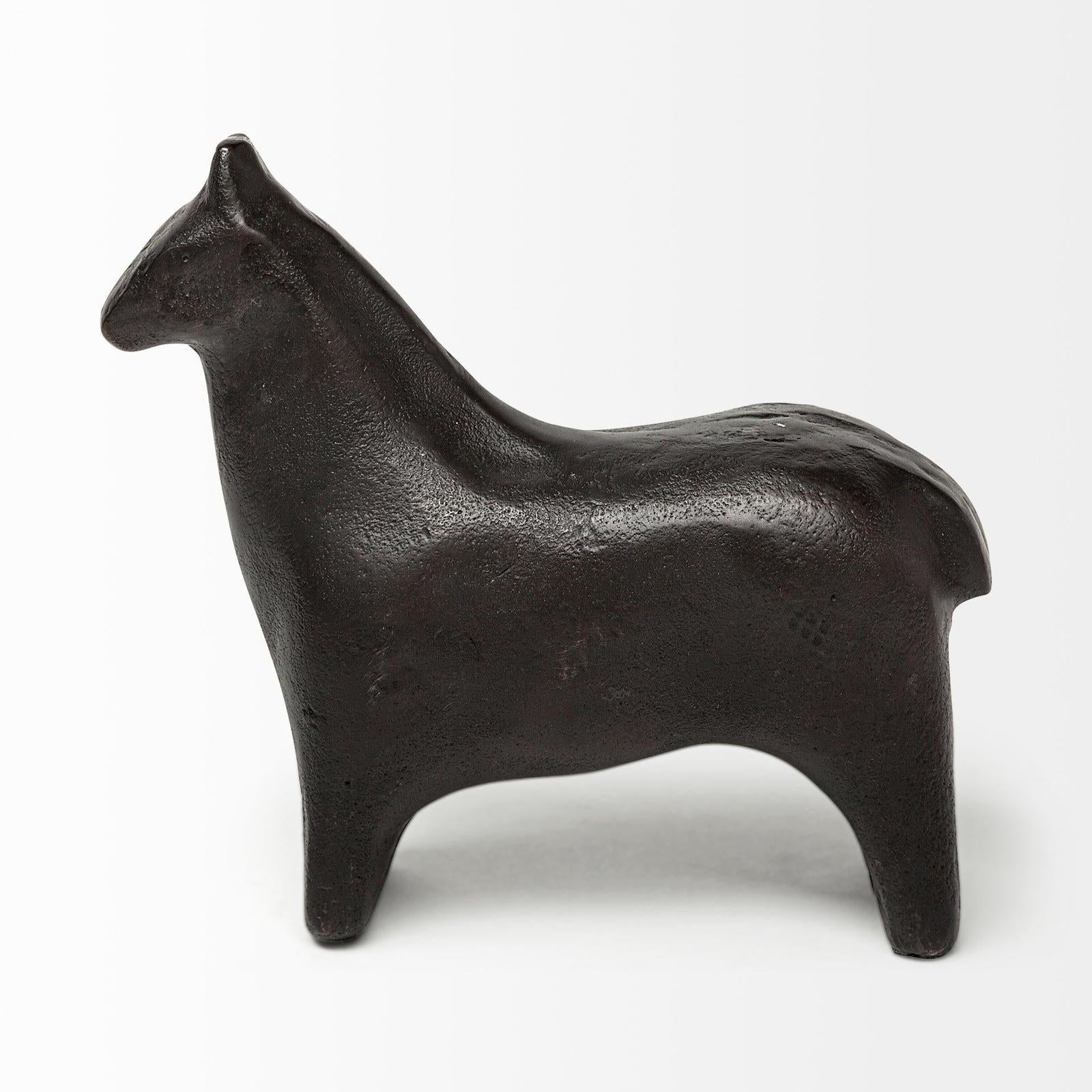 Mercana Sphynx Black Cast Aluminum Horse Shaped Object
