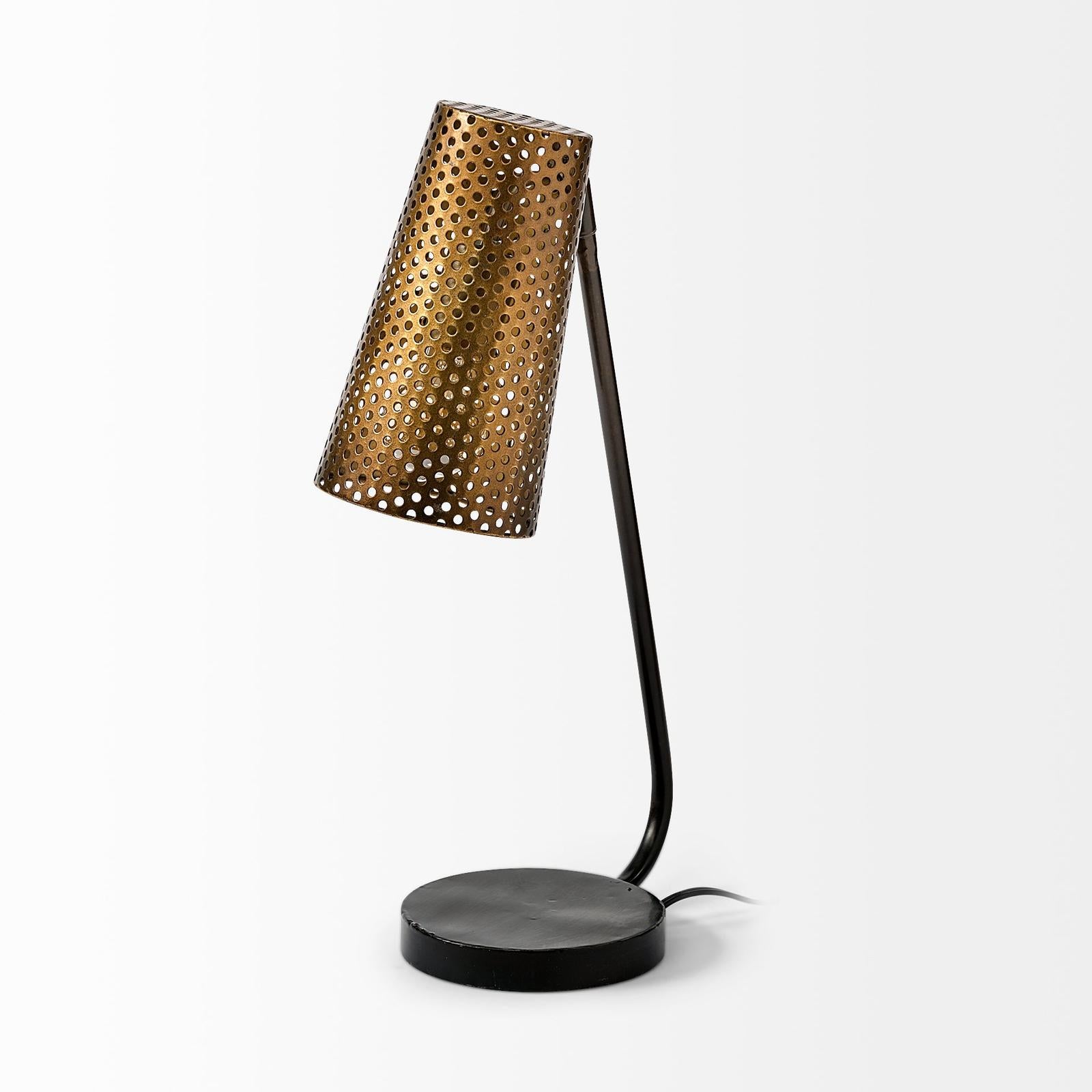 Mercana Wesley Perforated Metal Shade Table Lamp Clearance