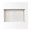 Mercana Fairview White and Brown Two-Tone Stain Solid Wood Kitchen Island