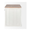 Mercana Fairview White and Brown Two-Tone Stain Solid Wood Kitchen Island