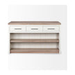 Mercana Fairview White and Brown Two-Tone Stain Solid Wood Kitchen Island