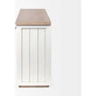 Mercana Fairview Solid Wood Brown Top & White Frame 4 Cabinet Door Sideboard