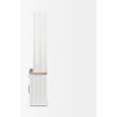 Mercana Fairview White and Medium Brown Wood Three Shelf Shelving Unit Clearance