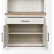 Mercana Fairview White and Medium Brown Wood Three Shelf Shelving Unit Clearance