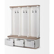 Mercana Fairview White And Brown Wood With Storage Hall Tree