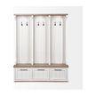 Mercana Fairview White And Brown Wood With Storage Hall Tree