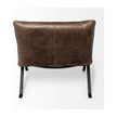 Mercana Flavelle Leather Cushion Seat and Solid Iron Base Accent Chair Clearance