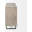 Mercana Giselle Brown Fir Veneer W/Black Metal Leg 9 Drawer Sideboard Clearance