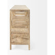 Mercana Dayton Natural Wooden Multi-Level Shelf Console Table Clearance
