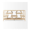 Mercana Dayton Natural Wooden Multi-Level Shelf Console Table Clearance