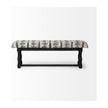 Mercana Denison Black Cushion Top W Black Wood Base Accent Bench Clearance