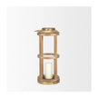 Mercana Andy Small Natural Wood Cylindrical Lantern Clearance