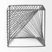 Mercana Rochon Gray Metal Decorative Cube Clearance