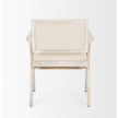 Mercana Topanga Cream Fabric Wrap Wooden Frame Dining Chair
