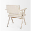 Mercana Topanga Cream Fabric Wrap Wooden Frame Dining Chair