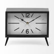 Mercana Lita Black Metal Rectangular Table Clock