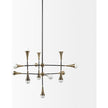Mercana Decarlo Black/Gold Metal Multi-Arm Thirteen Light Chandelier Clearance