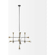 Mercana Decarlo Black/Gold Metal Multi-Arm Thirteen Light Chandelier Clearance