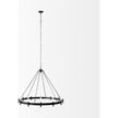 Mercana Decamp Metal Chassis Glass Tube Twelve Light Chandelier