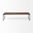 Mercana Trestman Brown Wood Top W/Black Iron Base Accent Bench Clearance