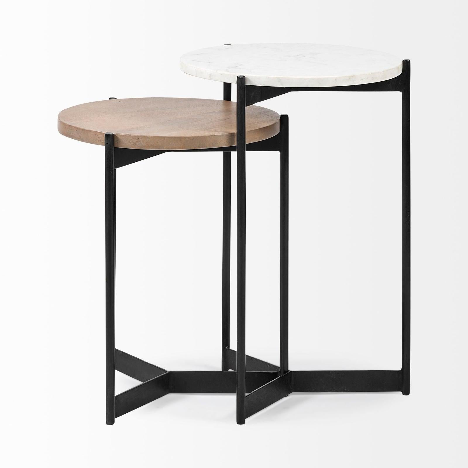 Mercana Larkin Marble & Nesting End/Side Tables