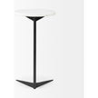 Mercana Ballatine Round Top w/ Black Metal Base Accent Table