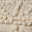 Mercana Leroy Square Cream Wool Pouf w/ Popcorn Detail