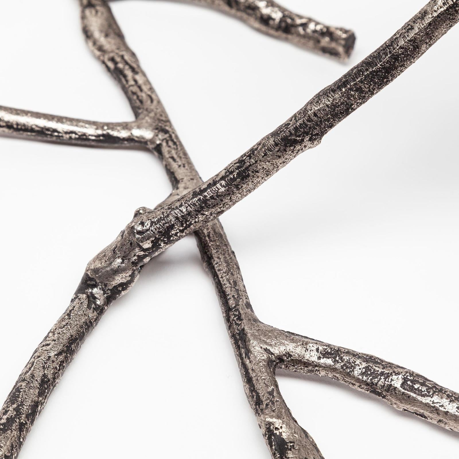 Mercana Vine Distressed Metal Creeper Five Candle Table Candle Holder