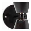 Mercana Eris Black Metal w/Gold Accent Double-Cone Wall Sconce Clearance