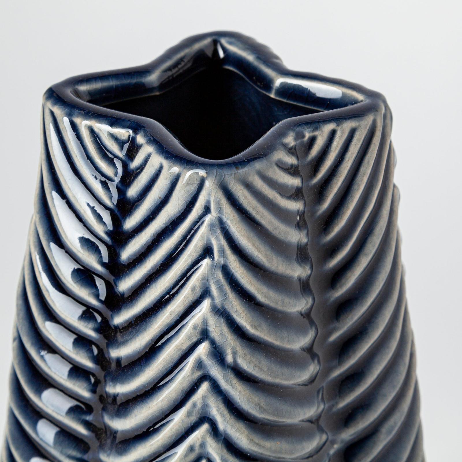 Mercana Bashir Dark Navy Gloss Ceramic Vase