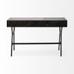 Mercana Vince Black Metal W/Gold Accents 3 Drawer Office Desk