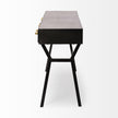 Mercana Vince Black Metal W/Gold Accents 3 Drawer Office Desk