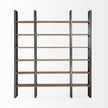 Mercana Taunton Wood and Black Iron Six Shelving Unit