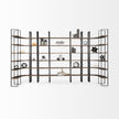 Mercana Taunton Wood and Black Iron Six Shelving Unit