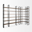 Mercana Taunton Wood and Black Iron Six Shelving Unit