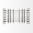 Mercana Turner Curved Wood and Black Iron Six Shelving Unit