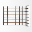 Mercana Taunton Wood and Black Iron Six Shelving Unit