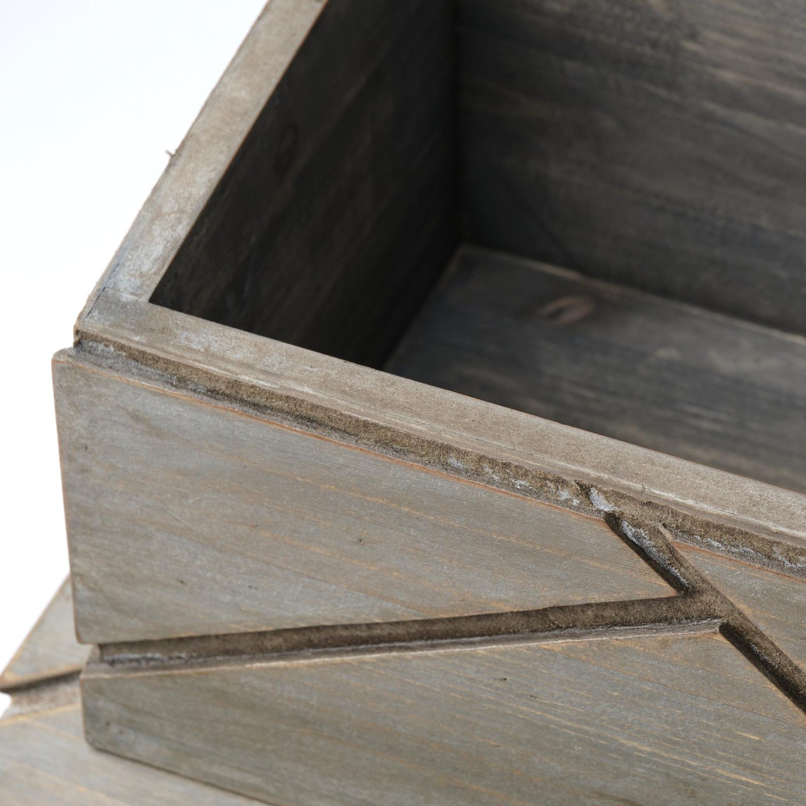 Mercana Niobe Gray Wooden Nesting Boxes- Set of 2 Clearance