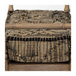 Mercana Fullerton Jute Patterned Top W/Brown Wood Base Accent Bench