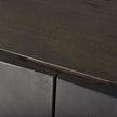 Mercana Darwin Brown Solid Wood Gold Metal Base 4 Cabinet Door Sideboard