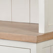 Mercana Fairview White and Medium Brown Wood Three Shelf Shelving Unit Clearance