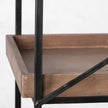 Mercana Trey Medium Brown Wood and Iron Five Tray Shelf Shelving Unit