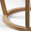 Mercana Hubbard Light Brown Wood Round Top W/Glass Accent Table
