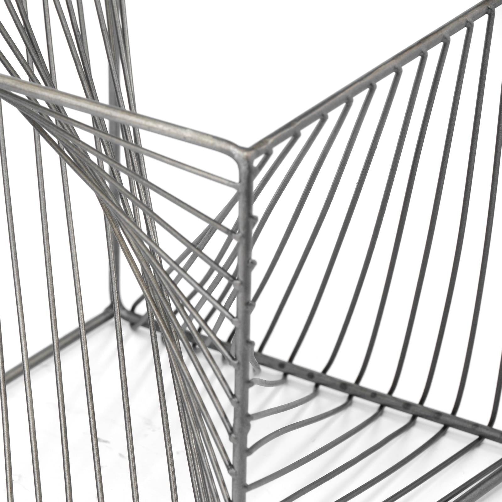 Mercana Rochon Gray Metal Decorative Cube Clearance