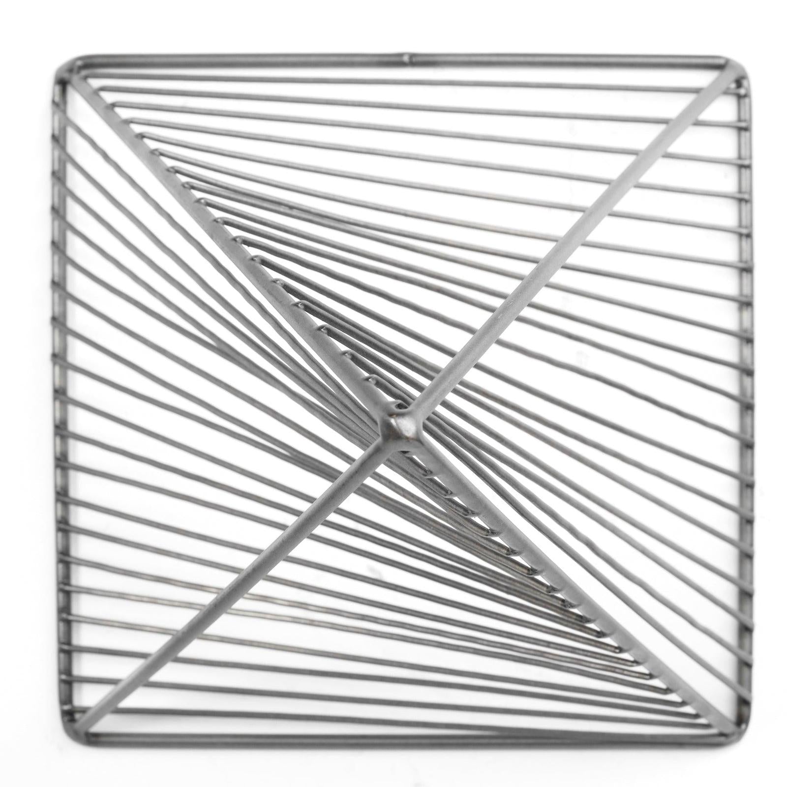 Mercana Risley Gray Metal Triangular Decorative Object Clearance