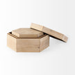 Mercana Elyse Brown Wooden Hexagonal Boxes - Set of 2