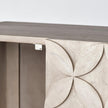Mercana Excelsior Light Brown Wood Gold Iron Base Storage Cabinet