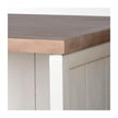 Mercana Fairview White and Brown Two-Tone Stain Solid Wood Kitchen Island