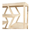 Mercana Dayton Natural Wooden Multi-Level Shelf Console Table Clearance